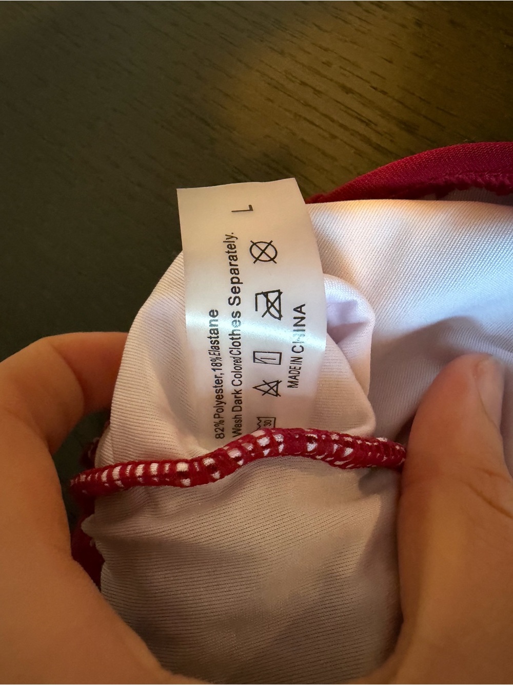 Red Ribbed women’s two piece bikini - Picture 2 of 2